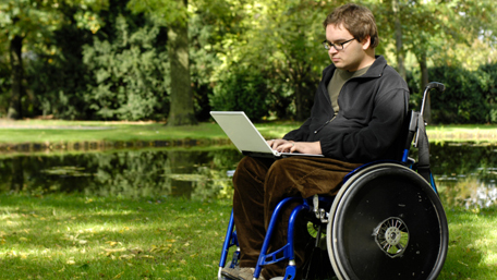 a person in a wheelchair