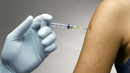 a person getting a vaccine