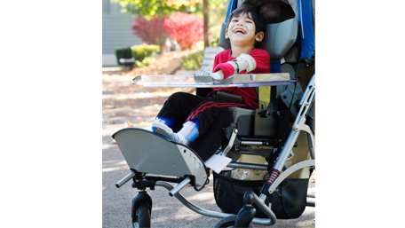 child in wheelchair